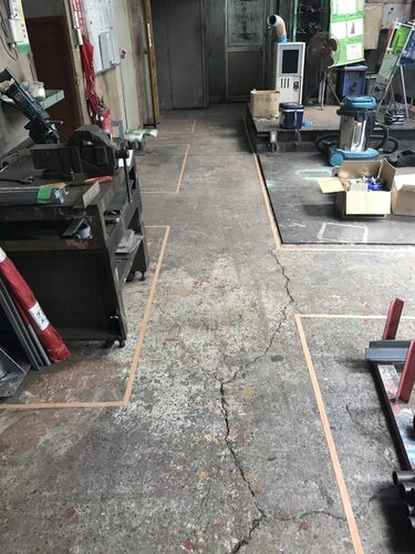 福岡市の工場内塗り床工事：フジヤマ建装